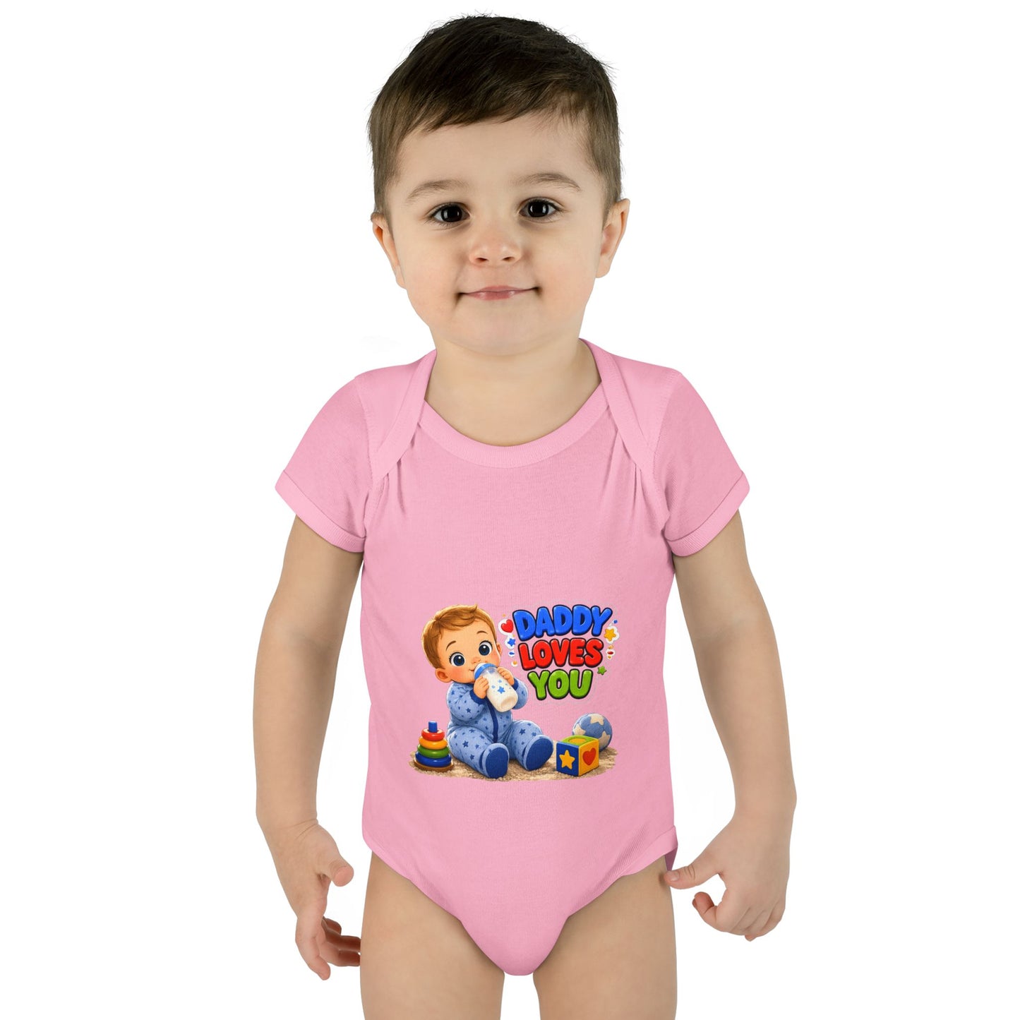 Infant Bodysuit — "Daddy Loves You" Cute Baby Graphic Onesie