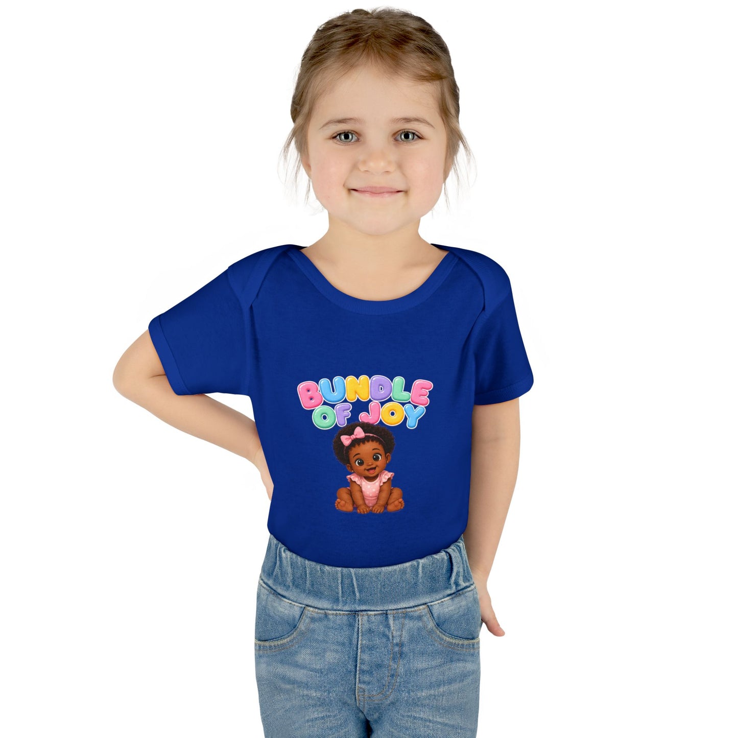 Baby Bodysuit - "Bundle of Joy" Cute African American Baby Graphic