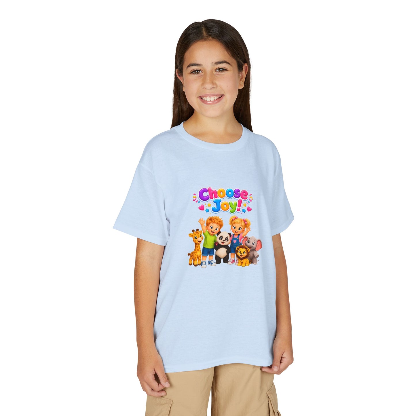 Kids T-Shirt — "Choose Joy" Cute Animal Friends Graphic