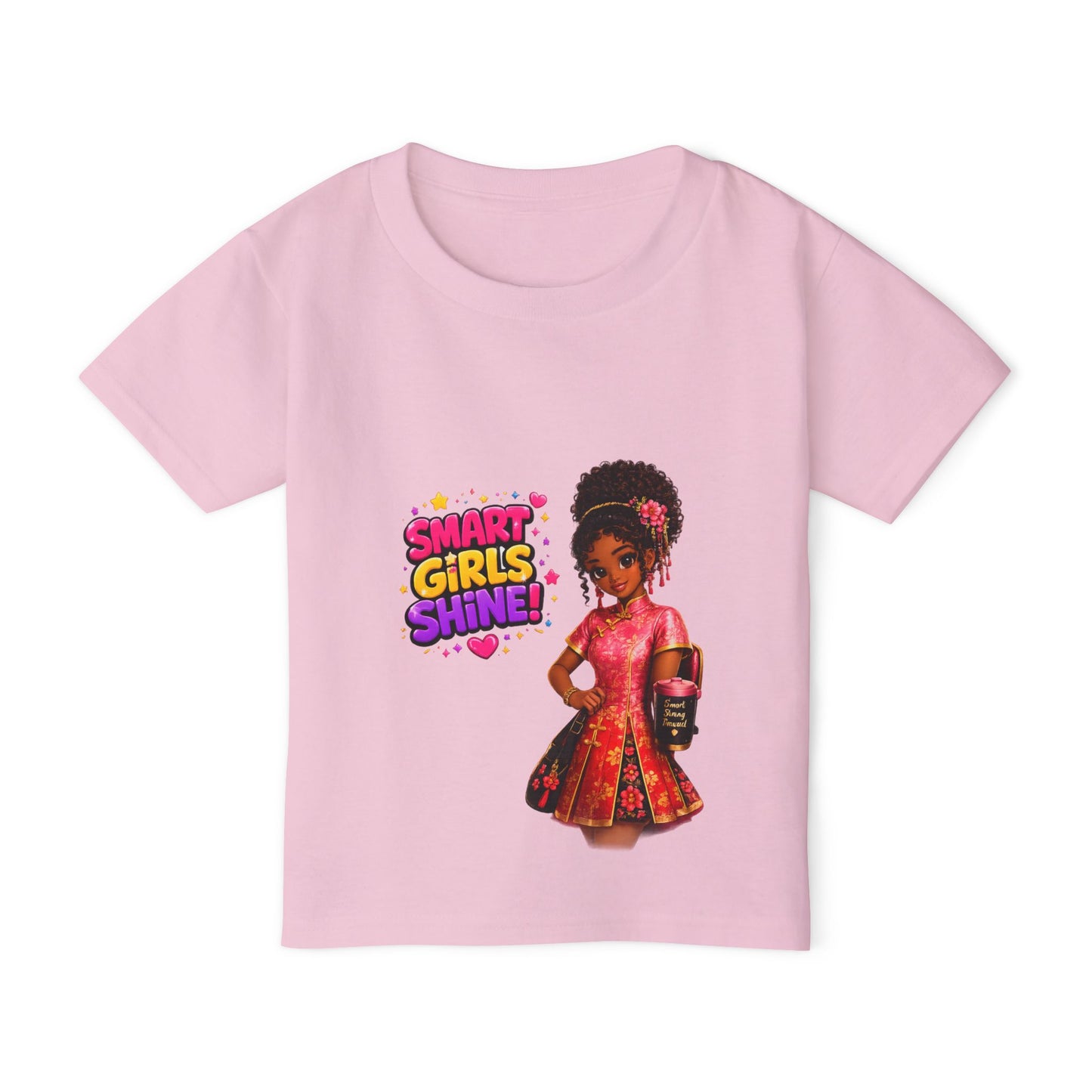 Toddler T-Shirt — "Smart Girls Shine" Empowerment Tee