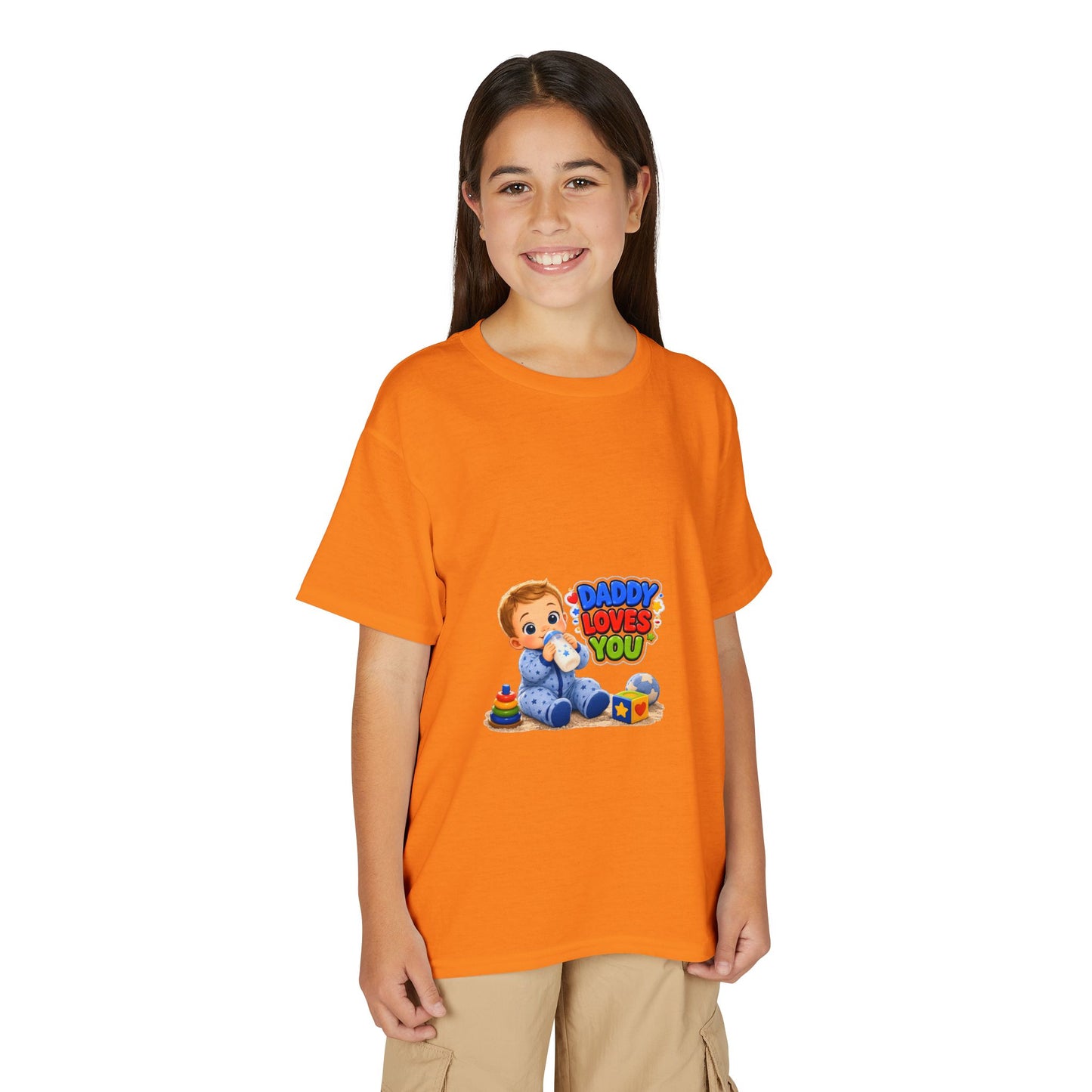 Daddy Loves You Youth T‑Shirt — Cute Baby & Toys Graphic