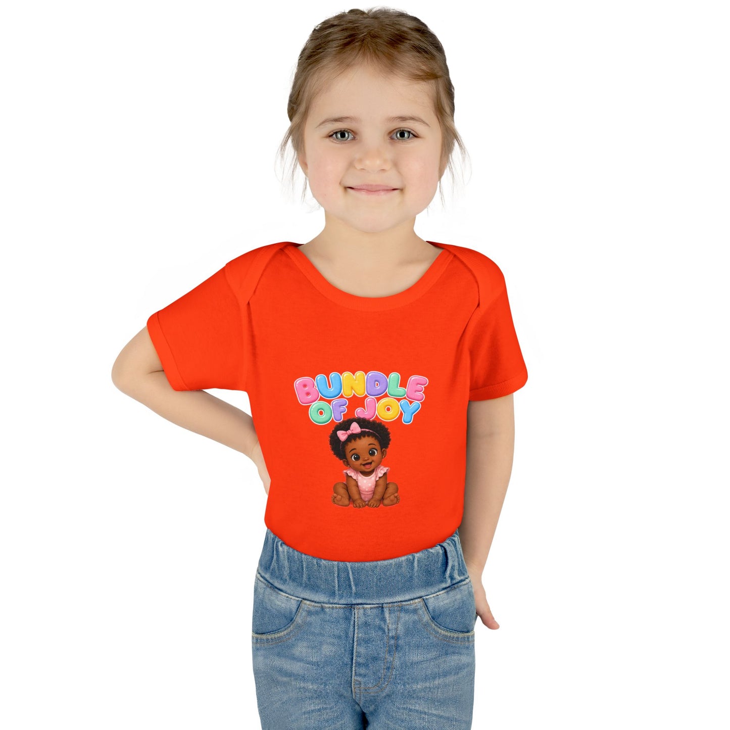 Baby Bodysuit - "Bundle of Joy" Cute African American Baby Graphic