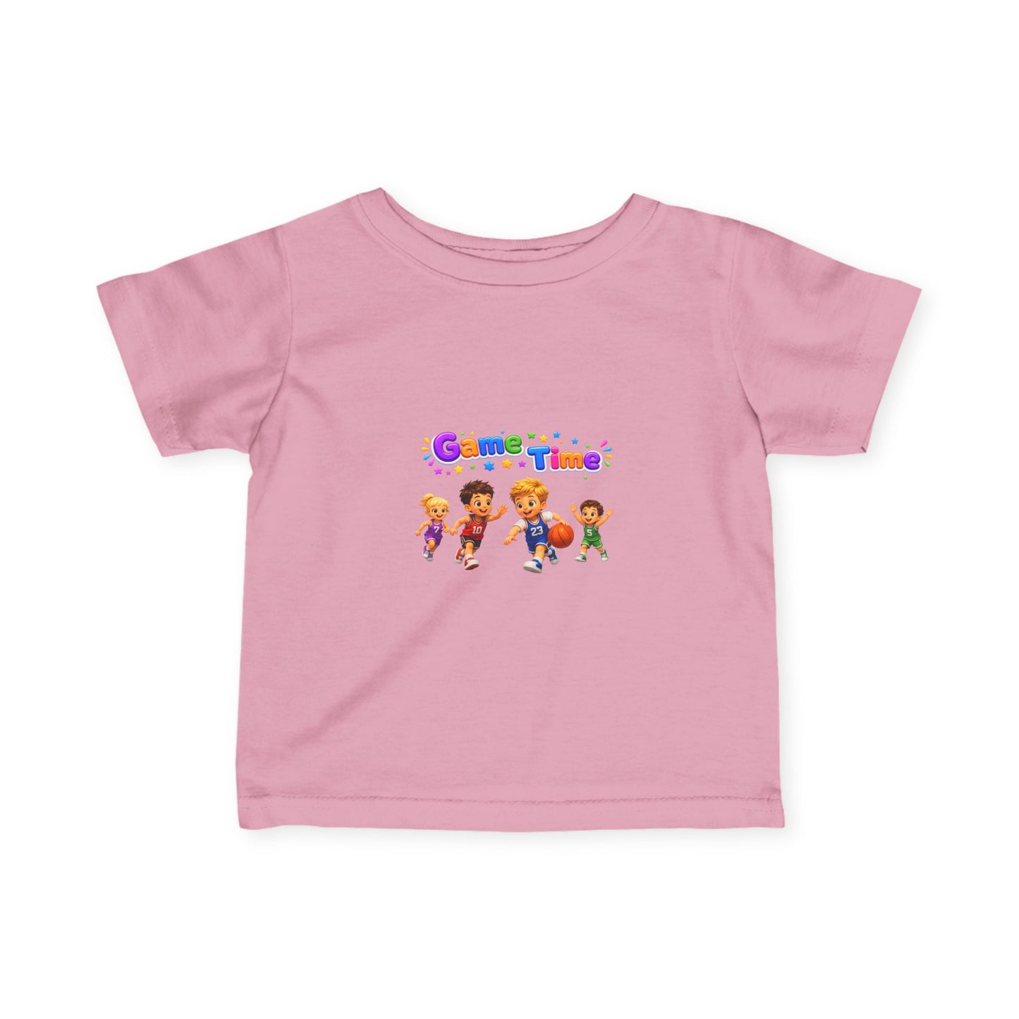 Infant Tee — "Game Time" Kids Sports Characters Graphic