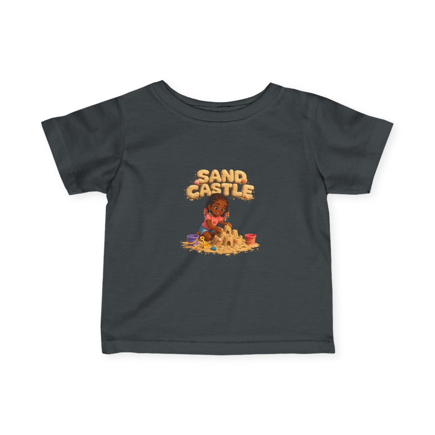 Infant Tee — 'Sand Castle' Baby Beach Graphic