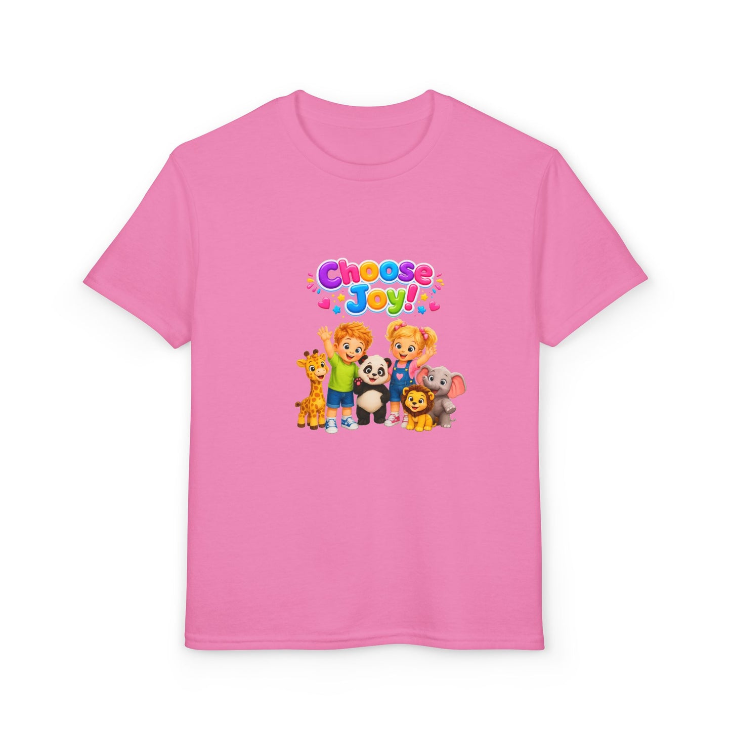 Kids T-Shirt — "Choose Joy" Cute Animal Friends Graphic