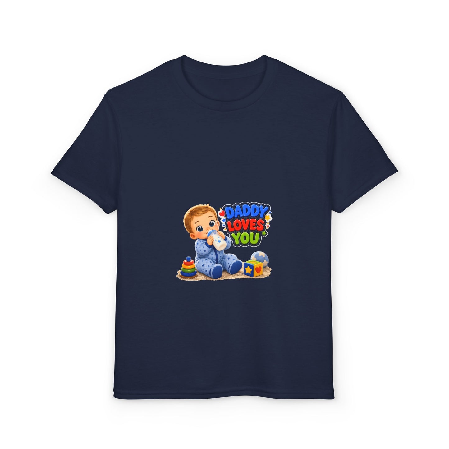 Daddy Loves You Youth T‑Shirt — Cute Baby & Toys Graphic