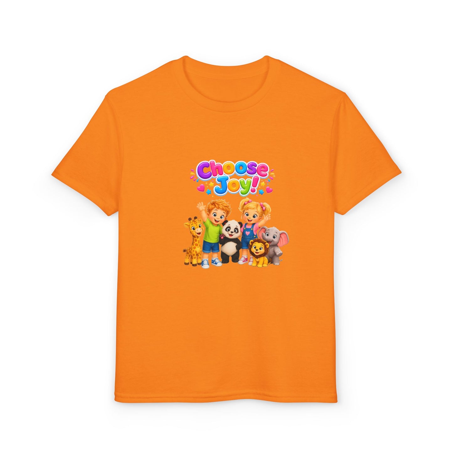 Kids T-Shirt — "Choose Joy" Cute Animal Friends Graphic