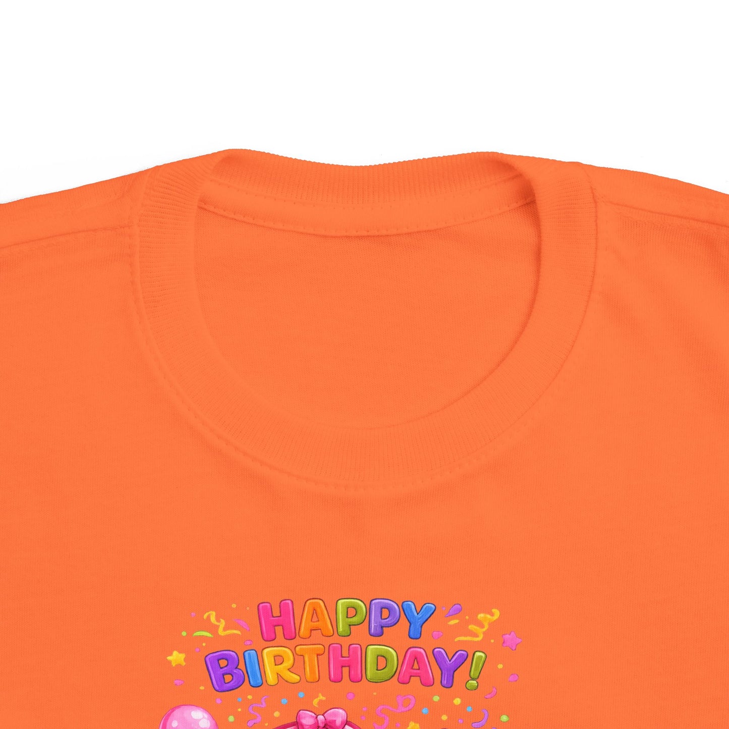 Toddler Birthday Tee — "Happy Birthday 2" Girl Balloon Party Shirt