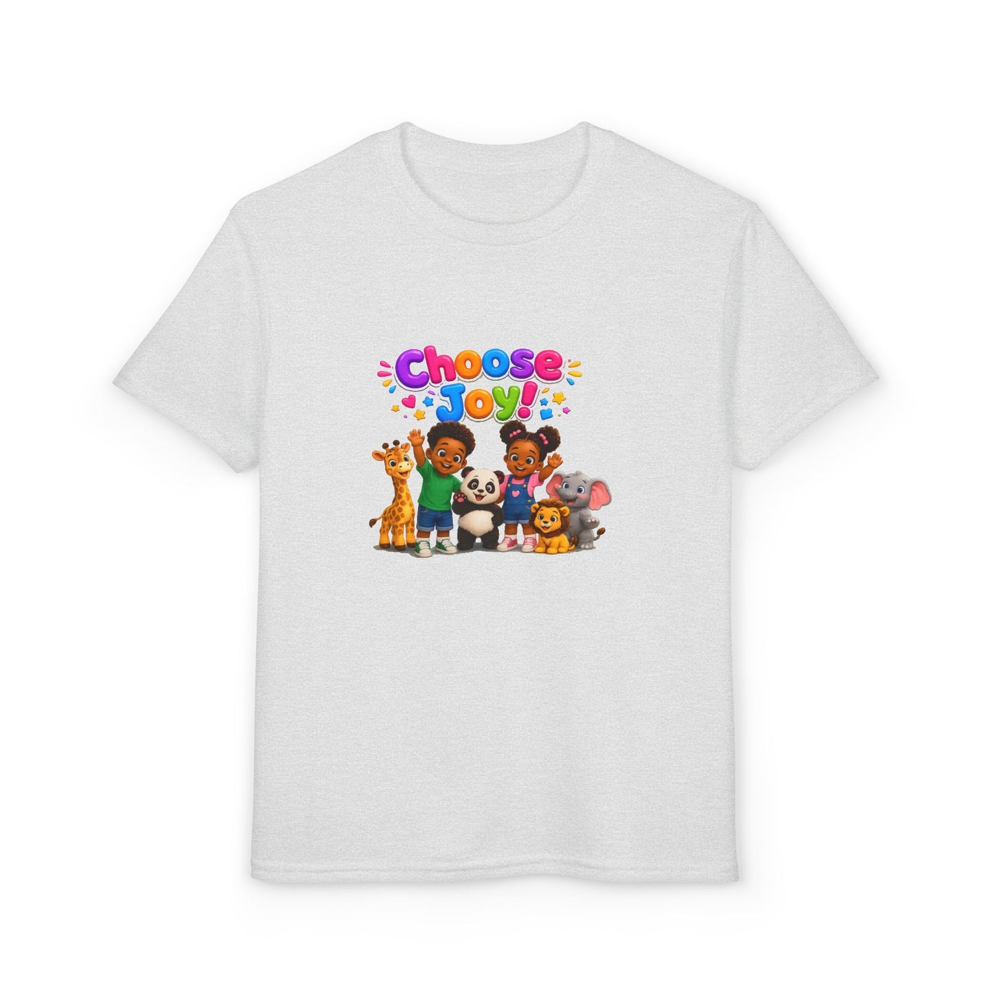 Kids T-Shirt — "Choose Joy" Cute Animal Friends Graphic Tee
