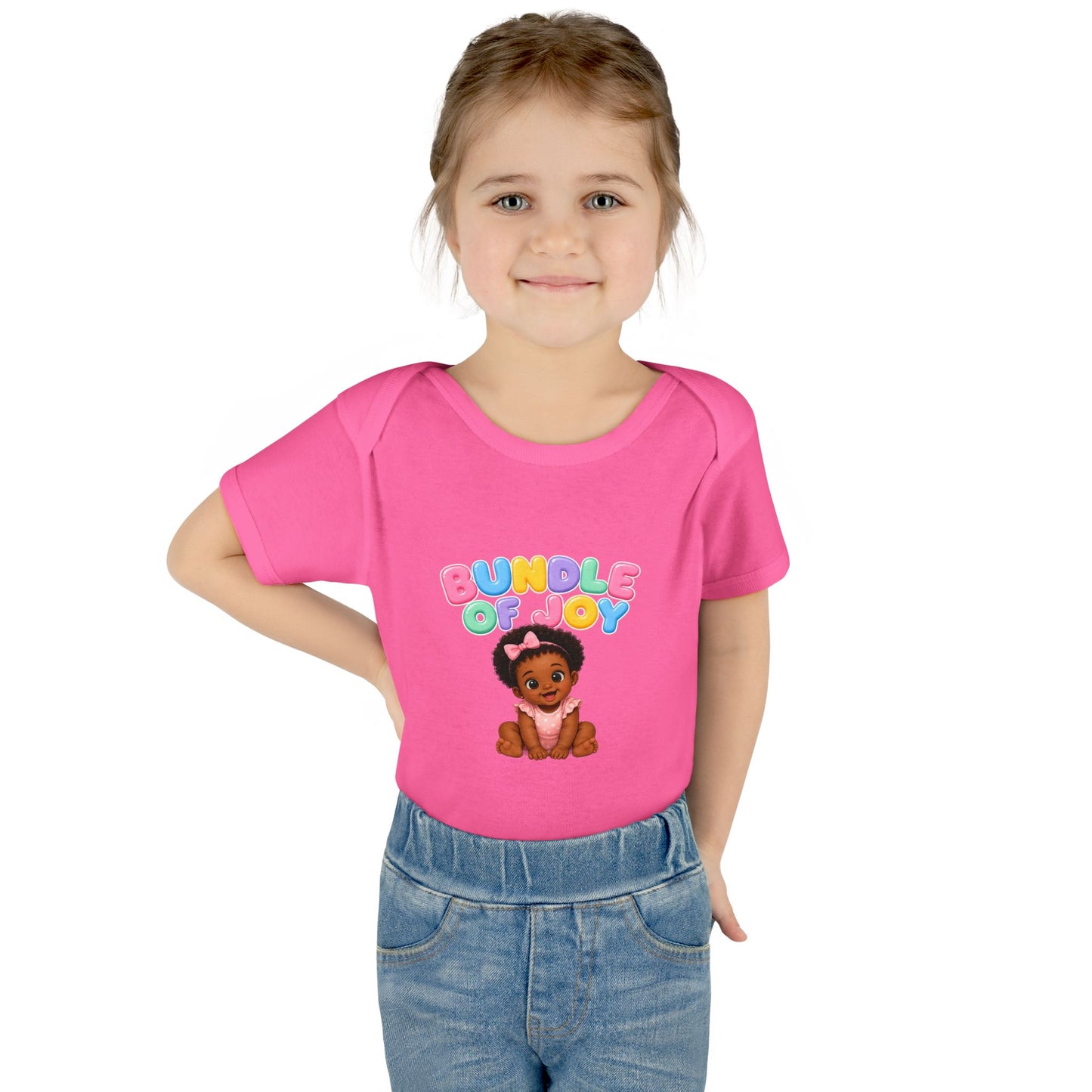 Baby Bodysuit - "Bundle of Joy" Cute African American Baby Graphic