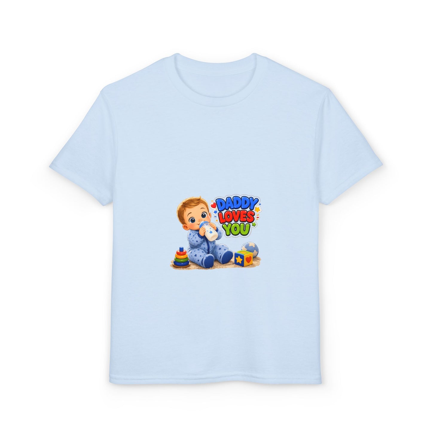 Daddy Loves You Youth T‑Shirt — Cute Baby & Toys Graphic