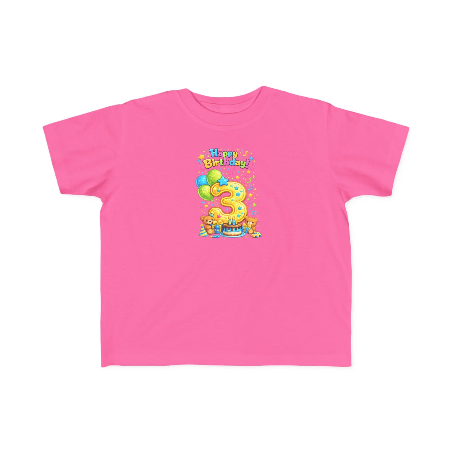 Copy of Toddler 3rd Birthday Tee — "Happy Birthday