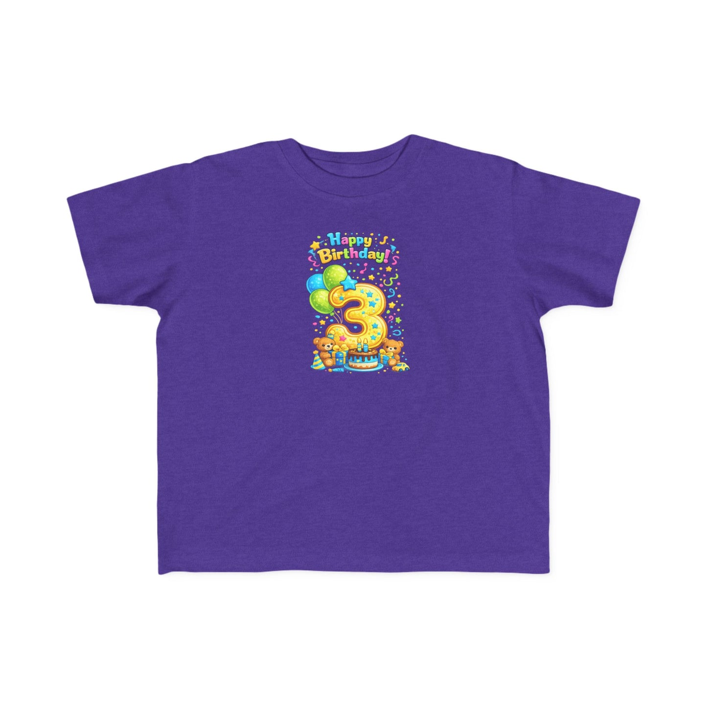 Copy of Toddler 3rd Birthday Tee — "Happy Birthday