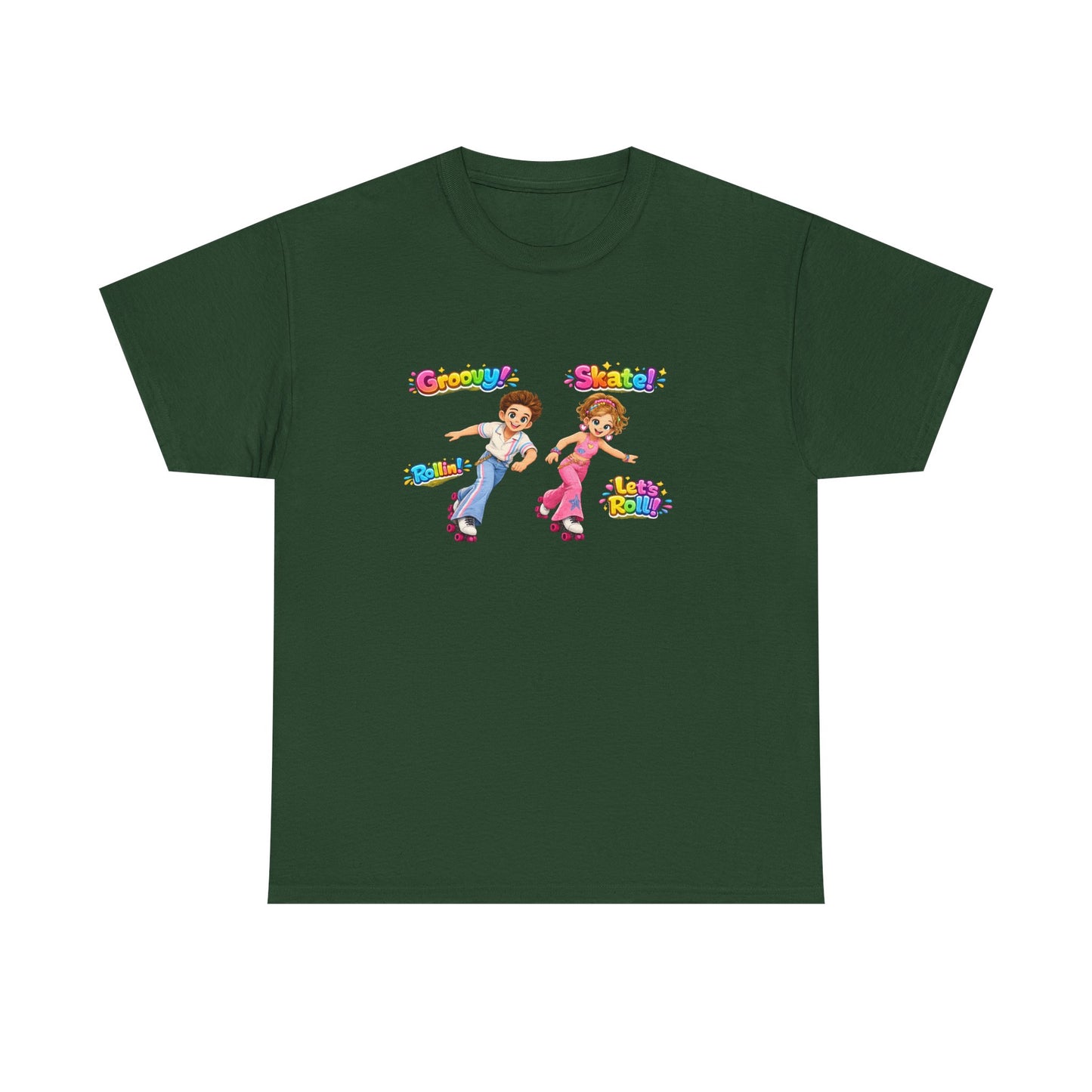 Kids Dance Party T-Shirt — "Groovy! Shake!" Retro Cartoon Kids Tee