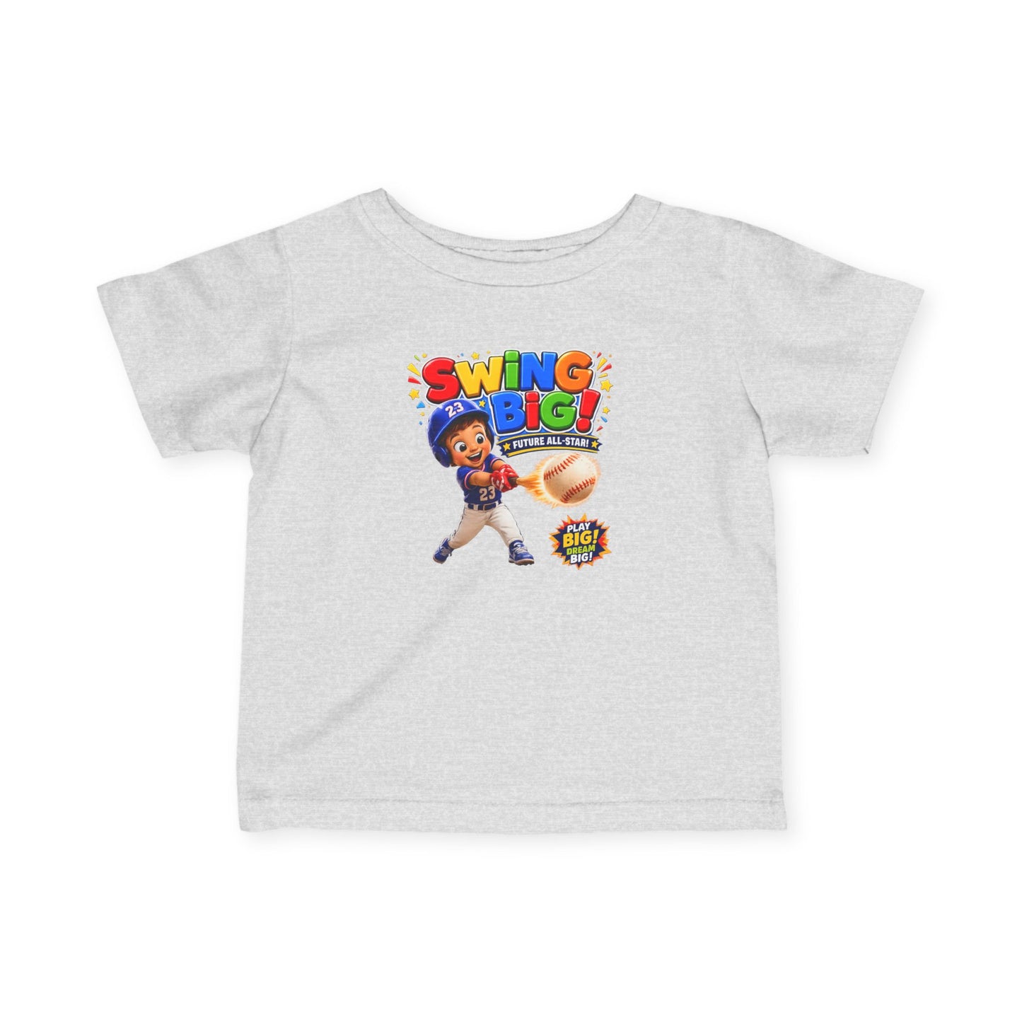 Infant Tee — "Swing Big!" Baseball Baby Shirt