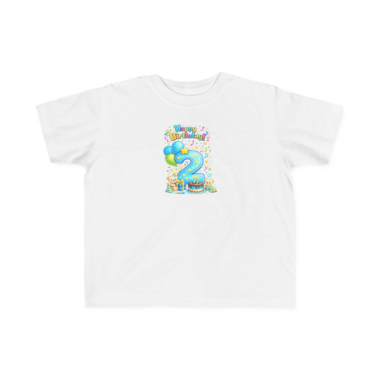 Toddler 2nd Birthday Tee — "Happy Birthday