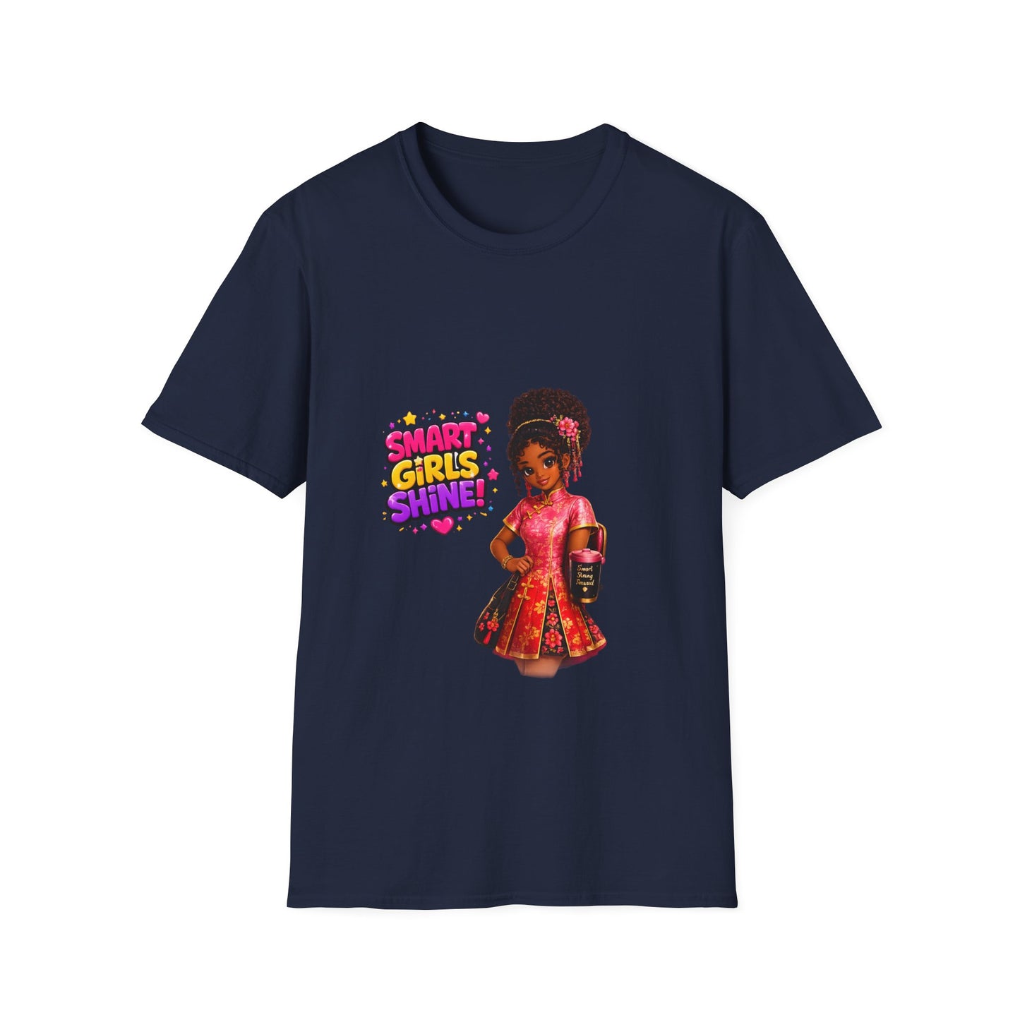 Smart Girls Shine! T-Shirt — Empowering Girl Power Graphic Tee