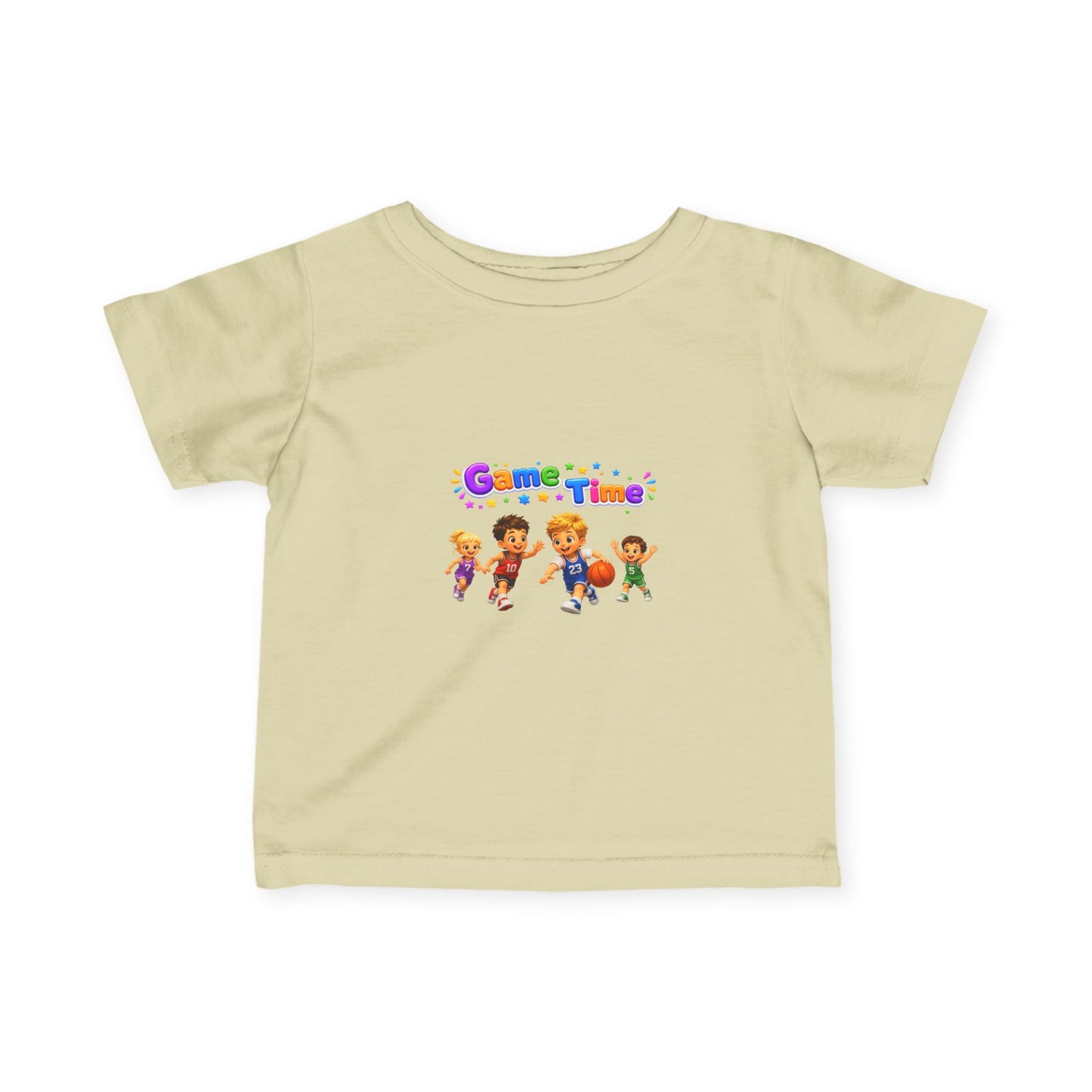 Infant Tee — "Game Time" Kids Sports Characters Graphic