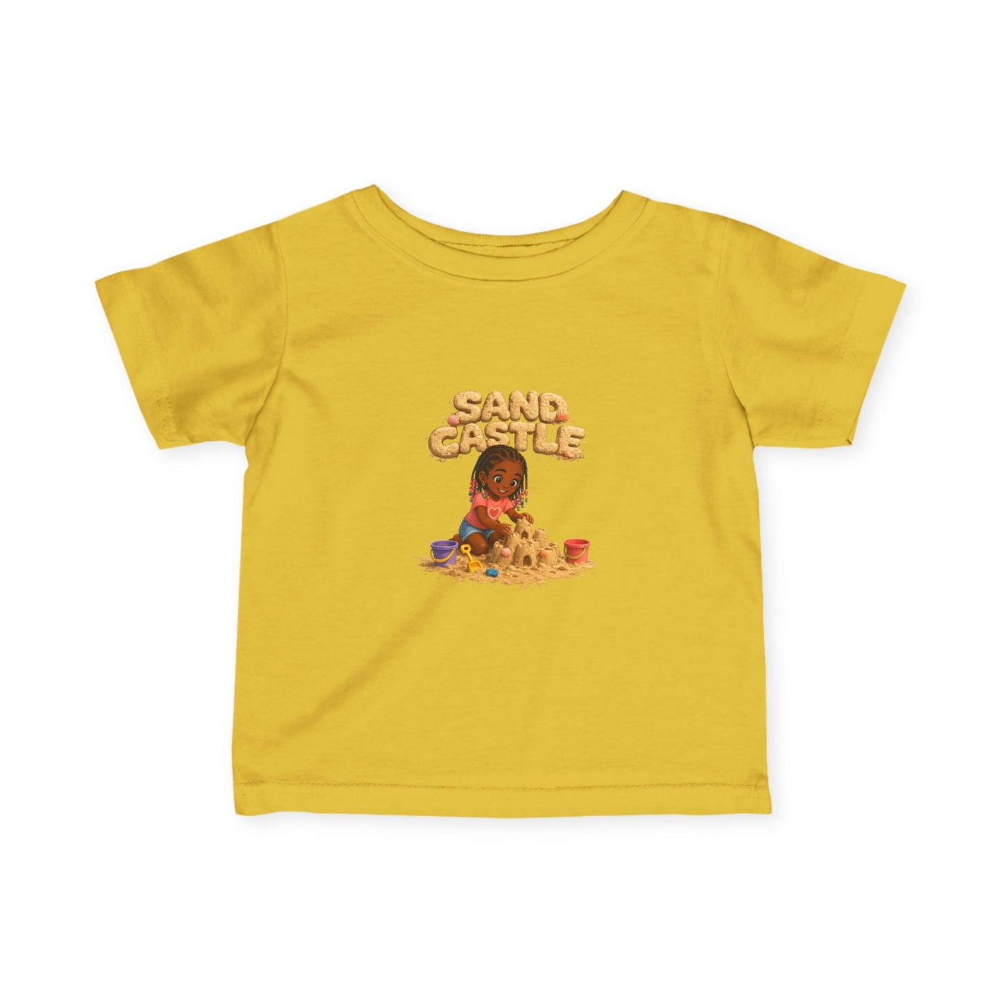 Infant Tee — "Sand Castle" Baby Beach Graphic