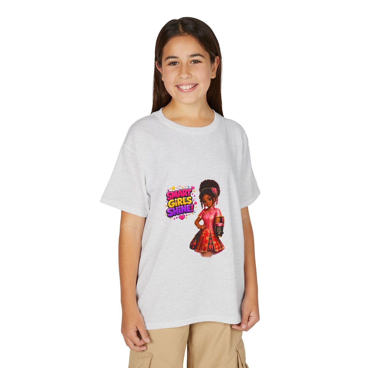 Youth T-Shirt — "Smart Girls Shine" Empowerment Tee