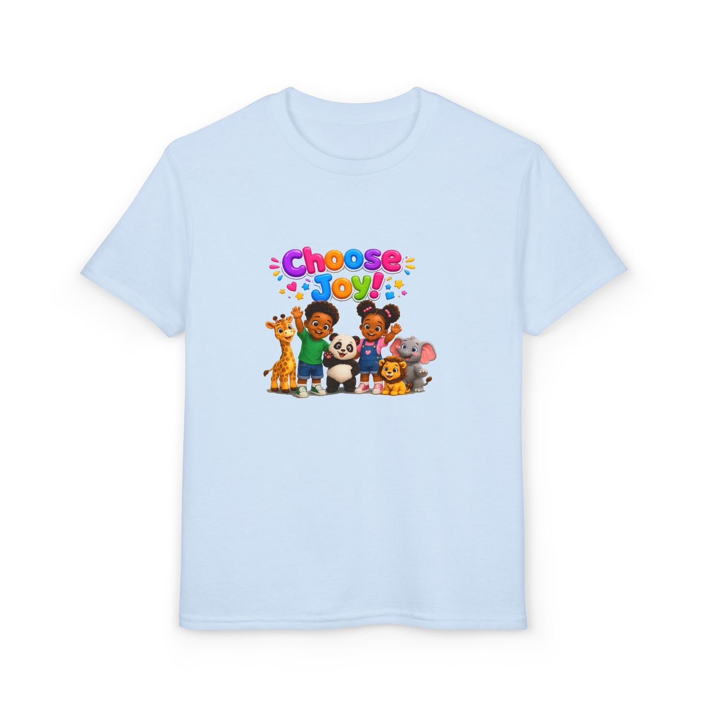 Kids T-Shirt — "Choose Joy" Cute Animal Friends Graphic Tee