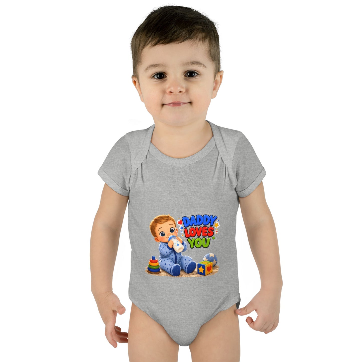 Infant Bodysuit — "Daddy Loves You" Cute Baby Graphic Onesie