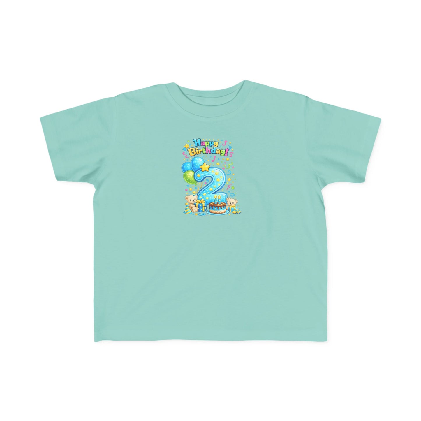 Toddler 2nd Birthday Tee — "Happy Birthday