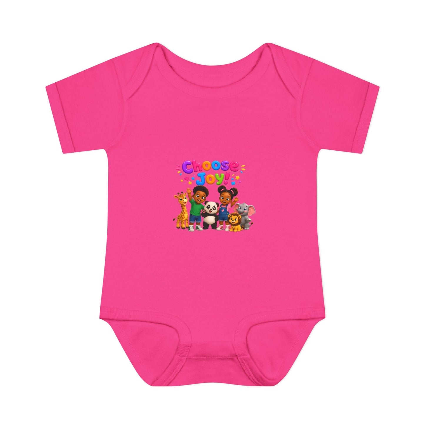 Choose Joy! Baby Bodysuit — Cute Animal Crew Infant Onesie