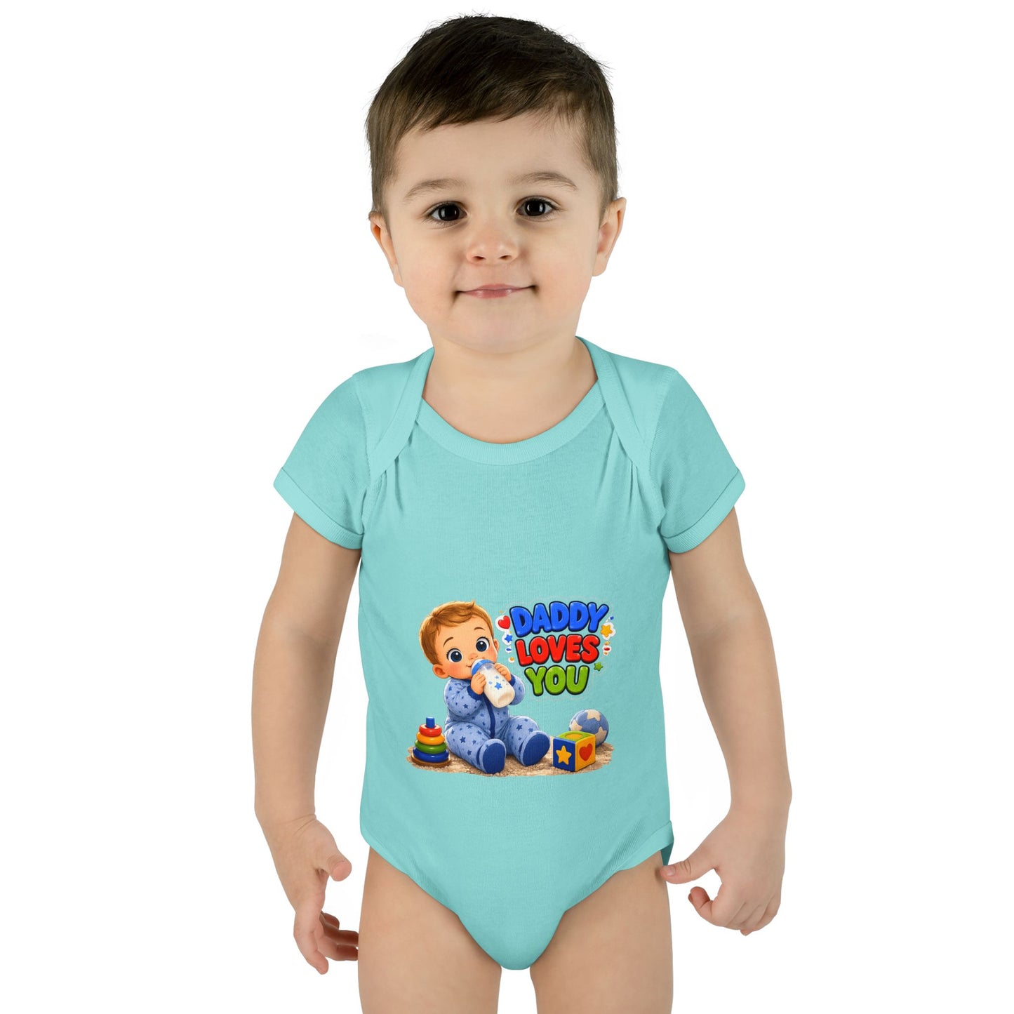 Infant Bodysuit — "Daddy Loves You" Cute Baby Graphic Onesie