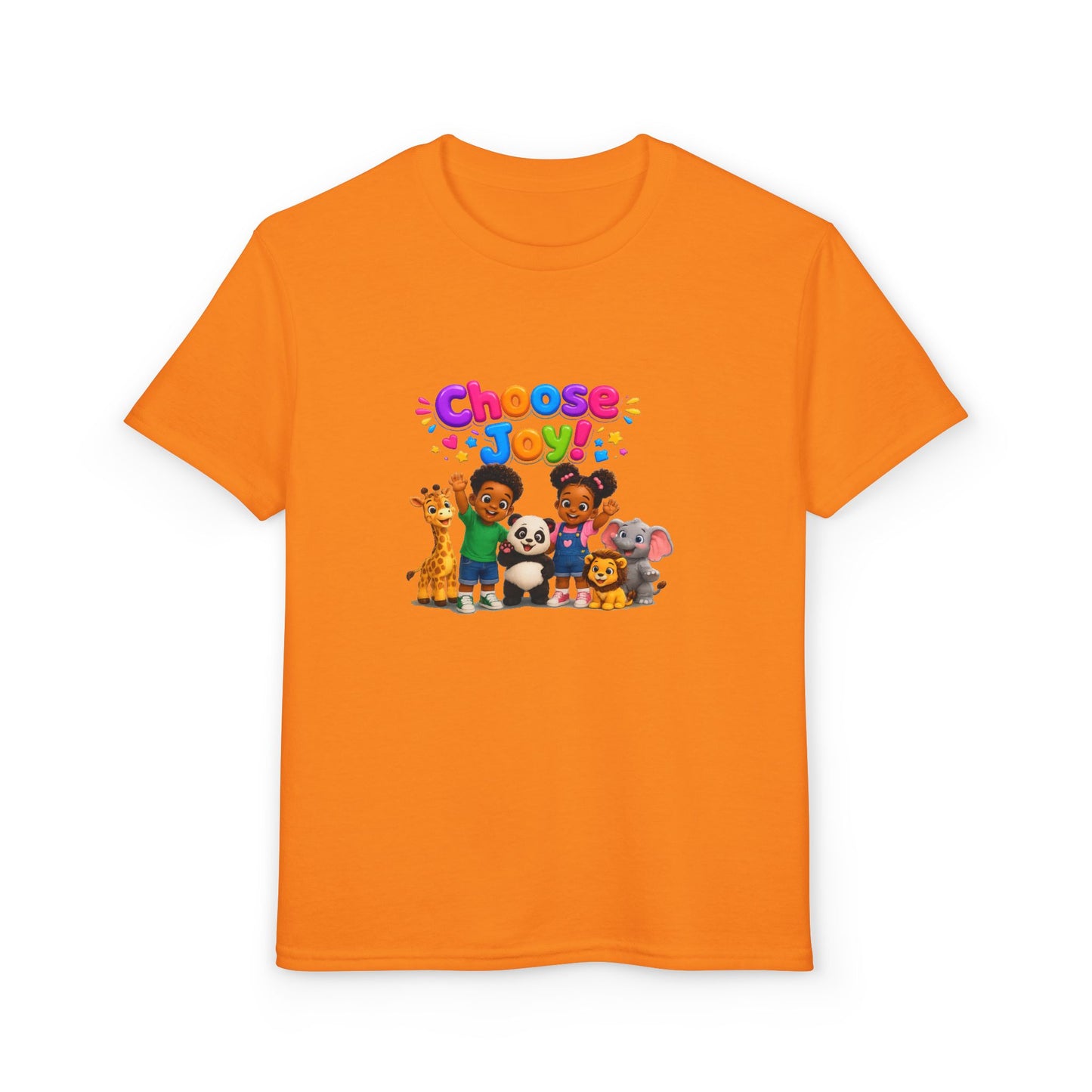 Kids T-Shirt — "Choose Joy" Cute Animal Friends Graphic Tee