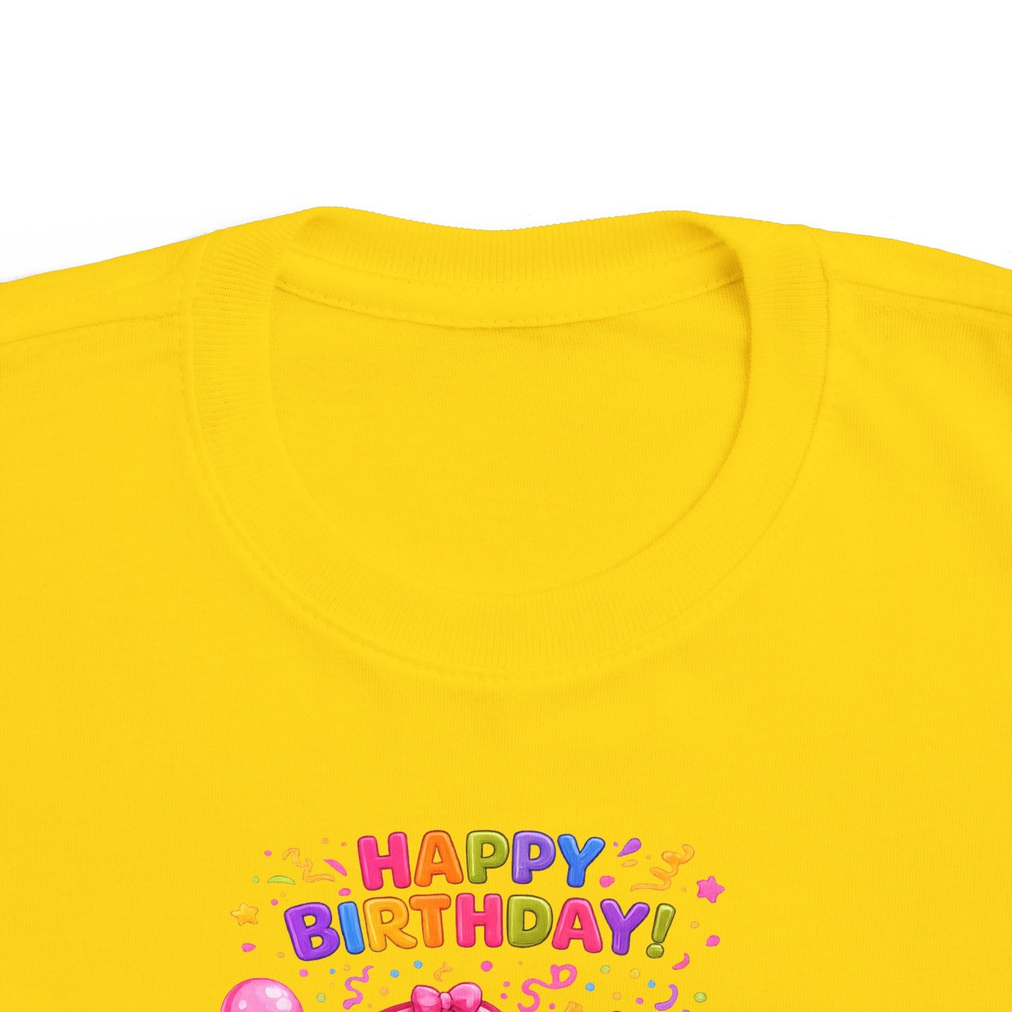 Toddler Birthday Tee — "Happy Birthday 2" Girl Balloon Party Shirt