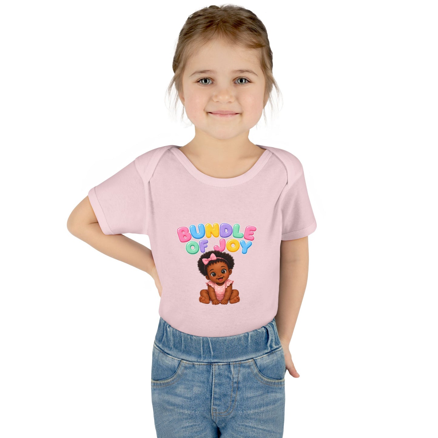 Baby Bodysuit - "Bundle of Joy" Cute African American Baby Graphic