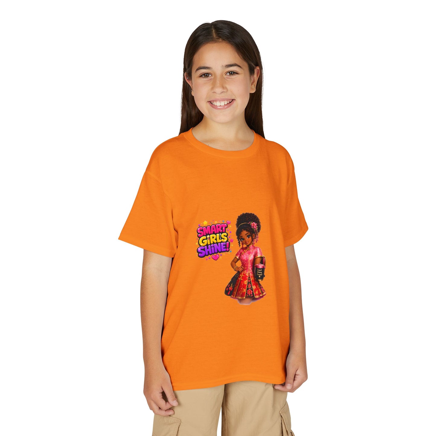Youth T-Shirt — "Smart Girls Shine" Empowerment Tee