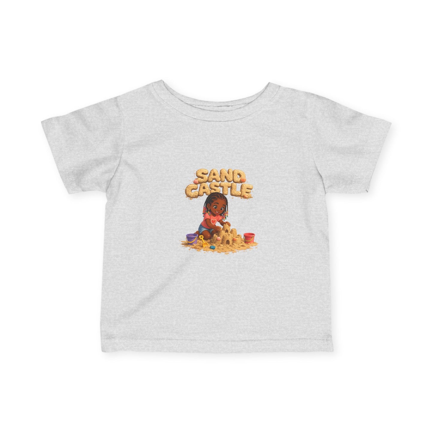 Infant Tee — "Sand Castle" Baby Beach Graphic