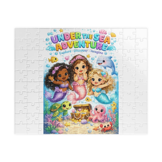 Under the Sea Adventure Kids Puzzle — Cute Mermaid Friends 110–1014 Piece Jigsaw