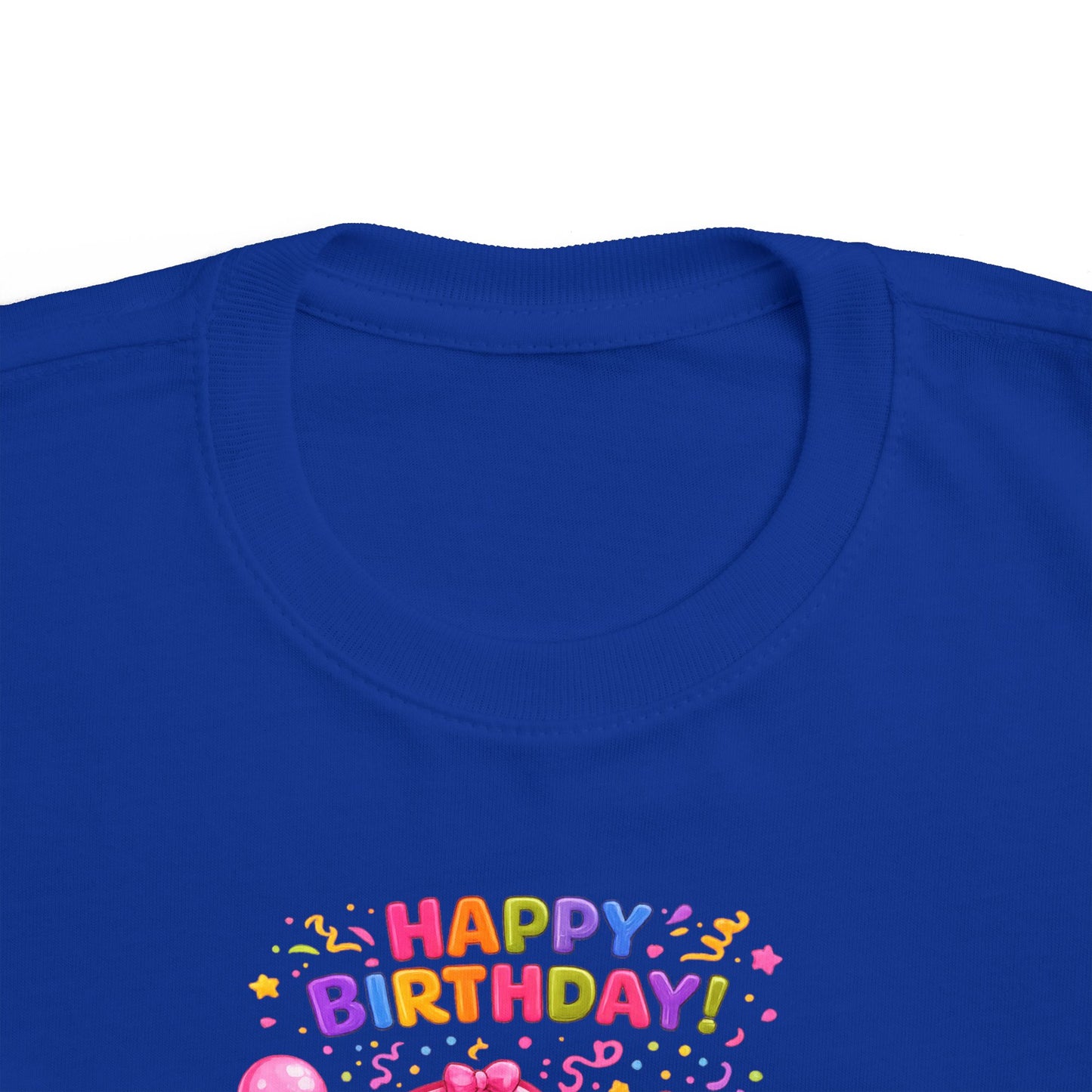 Toddler Birthday Tee — "Happy Birthday 2" Girl Balloon Party Shirt