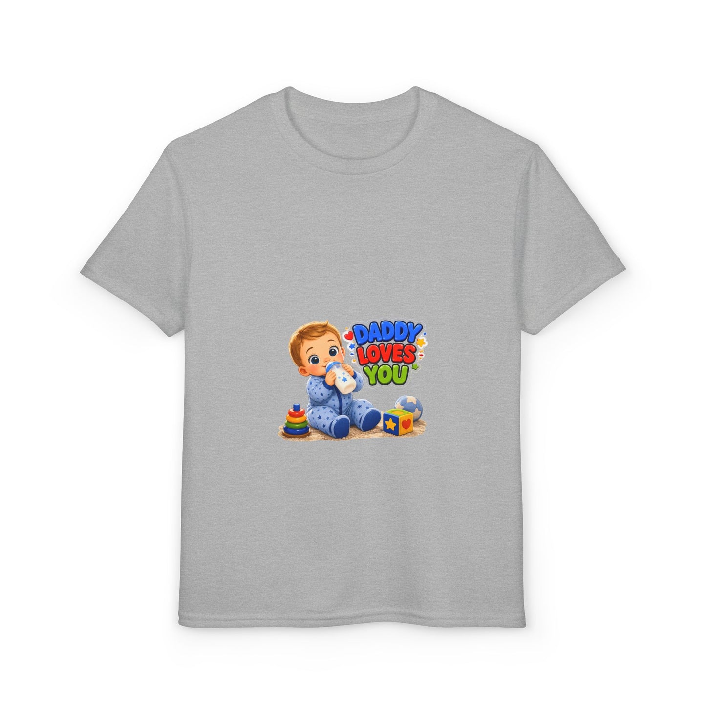 Daddy Loves You Youth T‑Shirt — Cute Baby & Toys Graphic