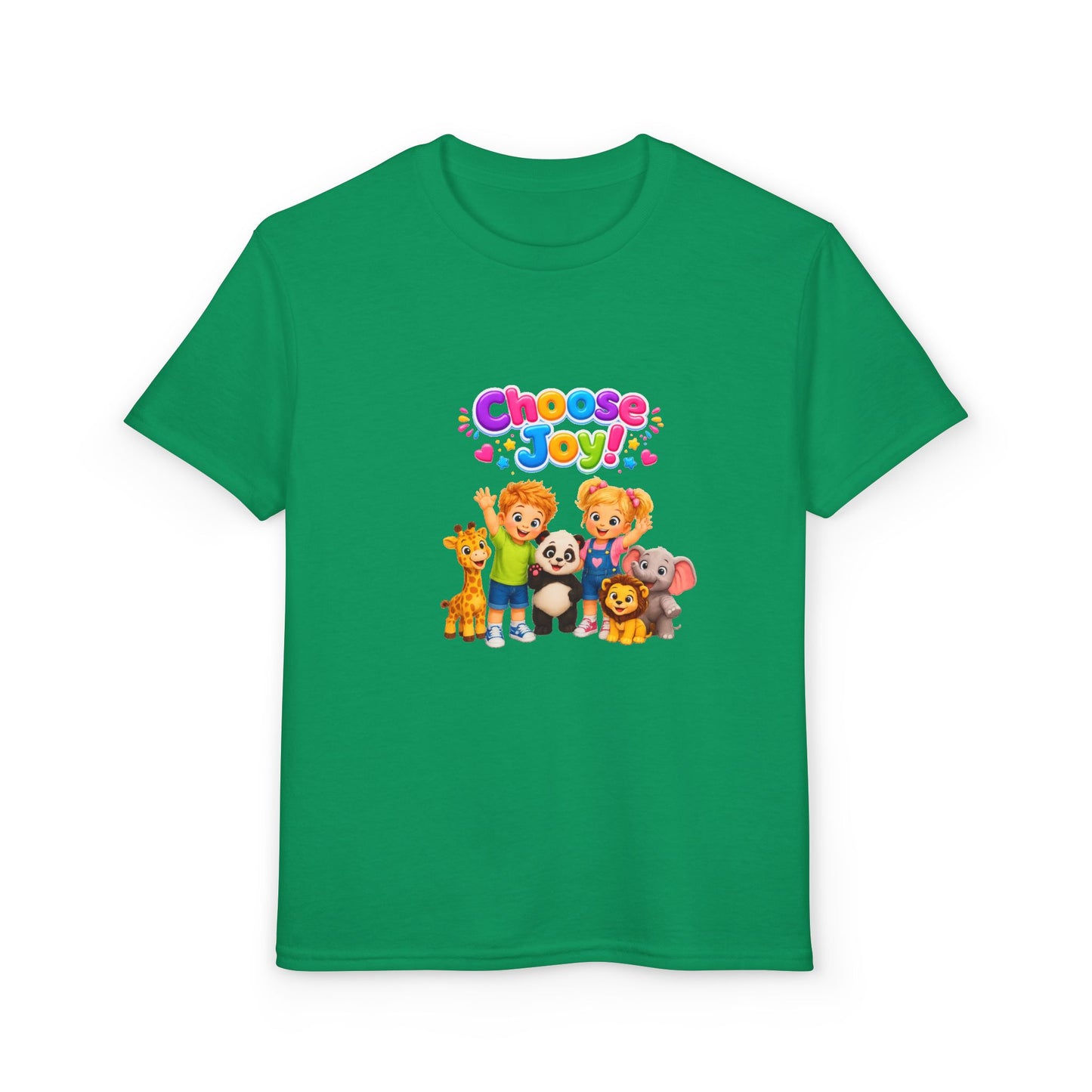Kids T-Shirt — "Choose Joy" Cute Animal Friends Graphic