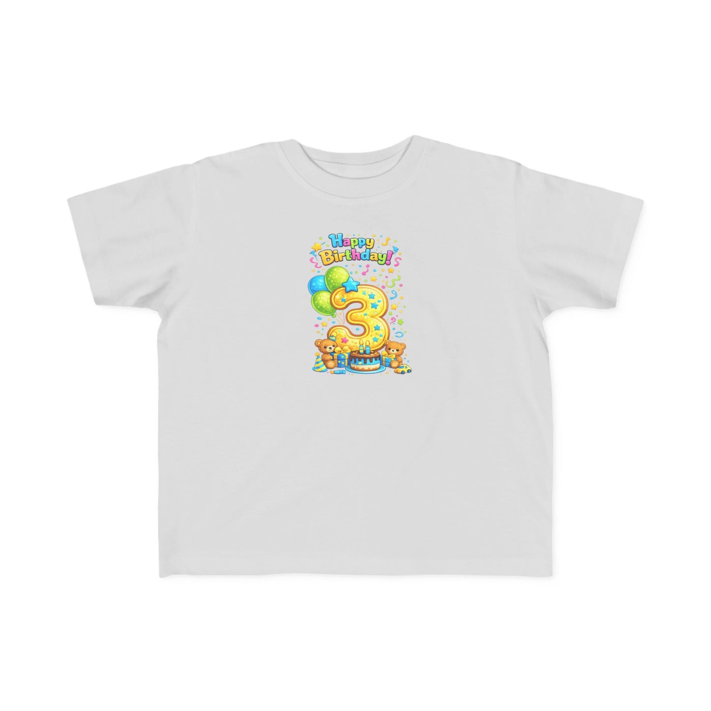 Copy of Toddler 3rd Birthday Tee — "Happy Birthday