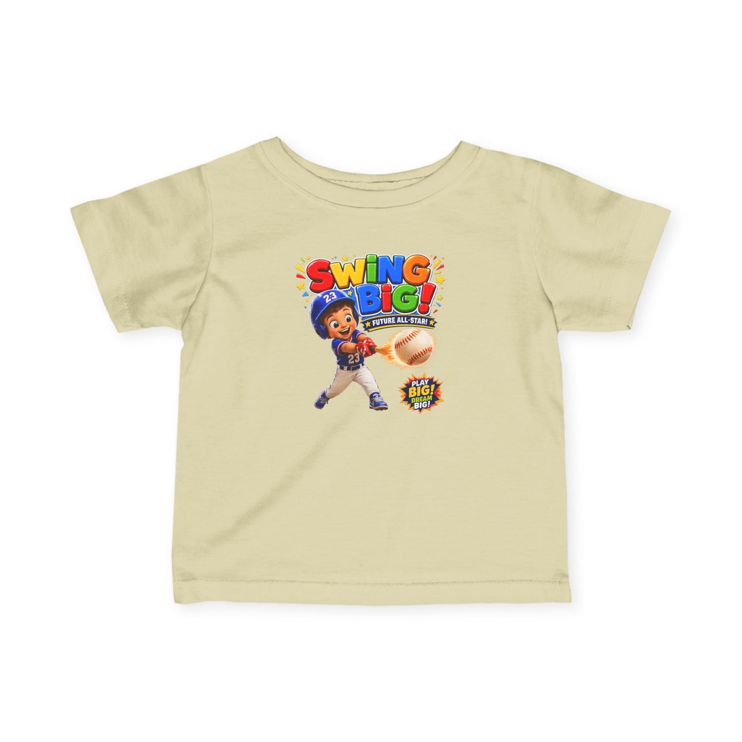 Infant Tee — "Swing Big!" Baseball Baby Shirt