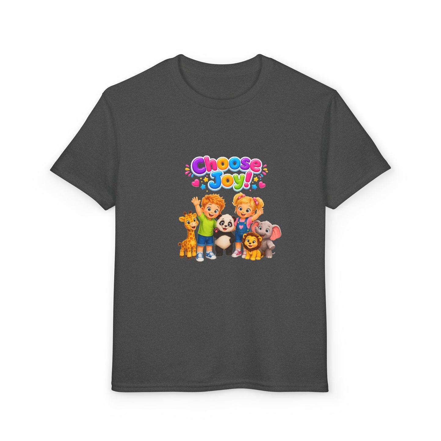 Kids T-Shirt — "Choose Joy" Cute Animal Friends Graphic