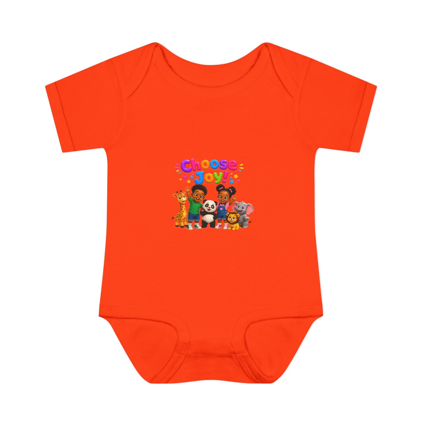 Choose Joy! Baby Bodysuit — Cute Animal Crew Infant Onesie