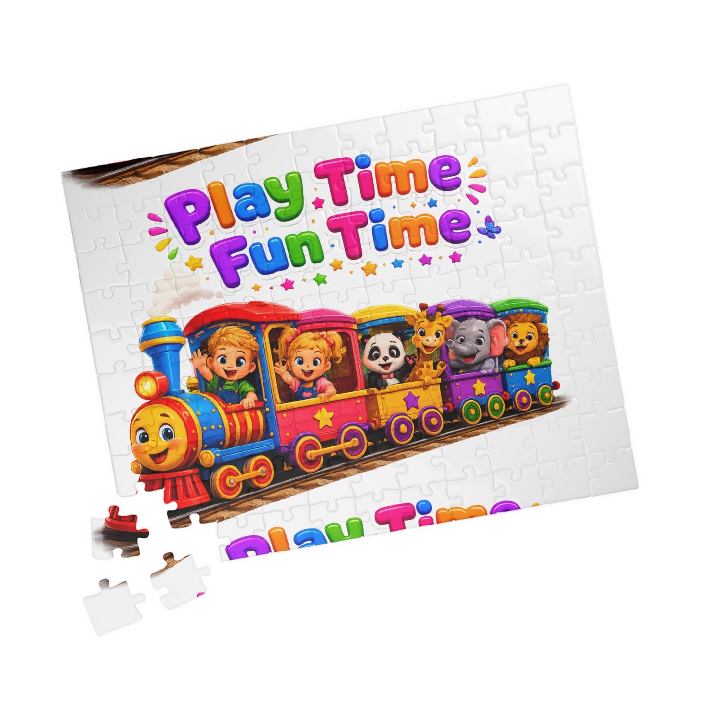 Kids' Play Time Train Puzzle — Colorful Children's Jigsaw (110–1014 pcs)
