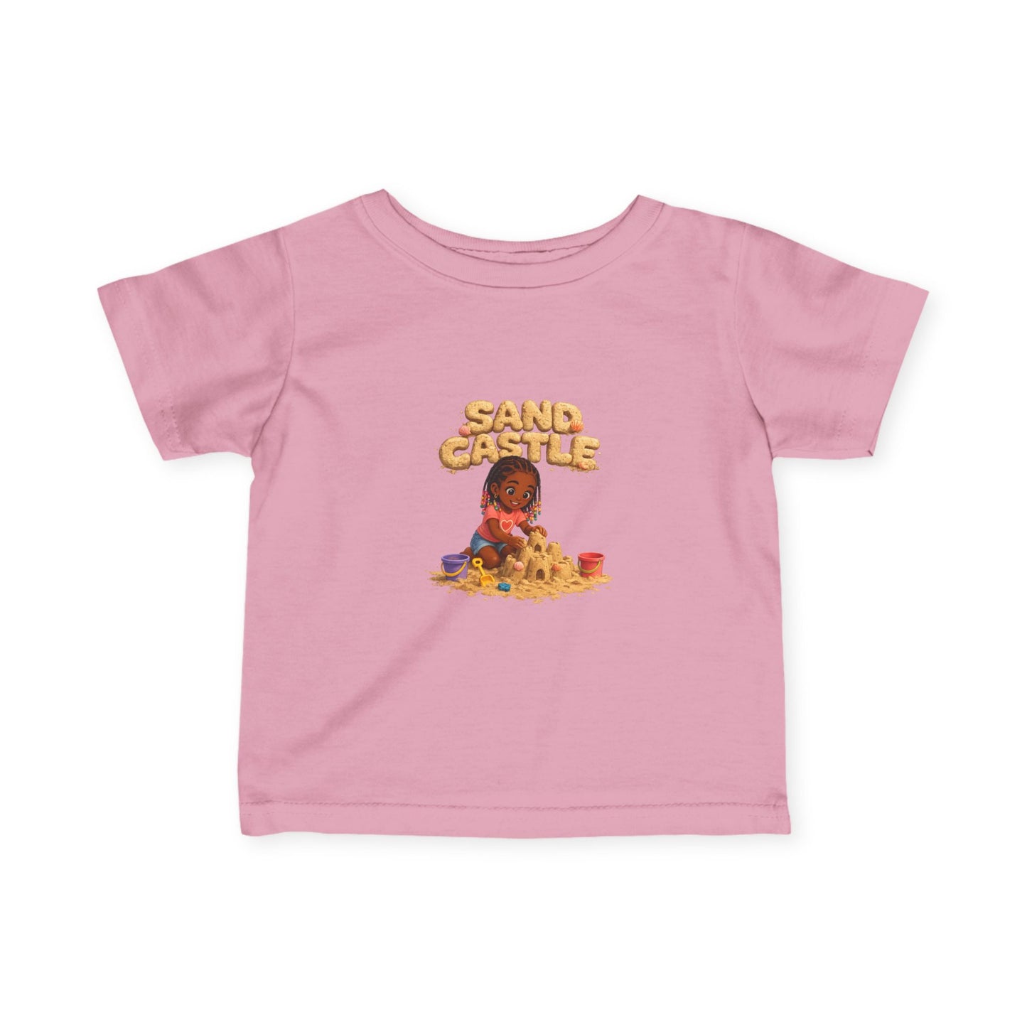 Infant Tee — "Sand Castle" Baby Beach Graphic