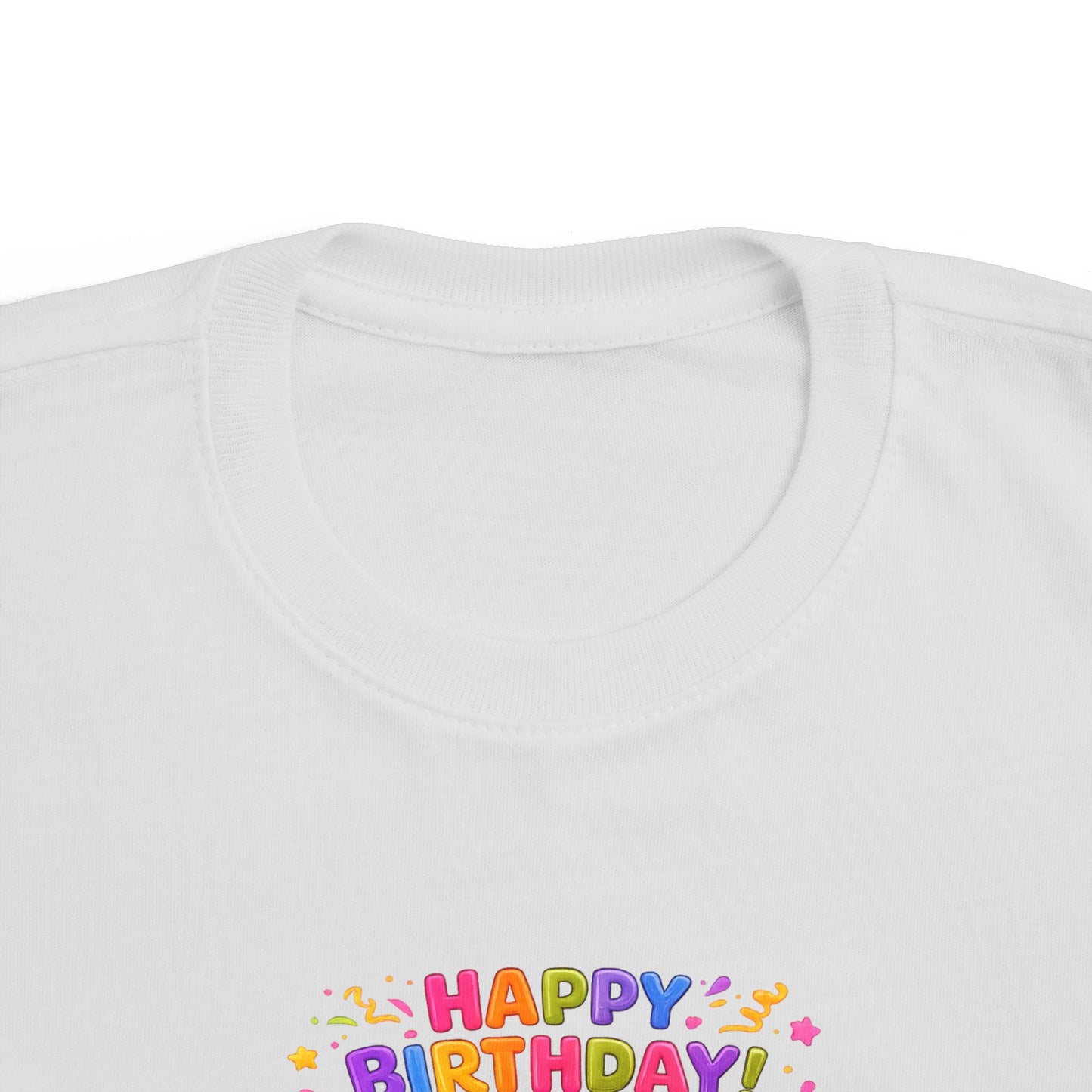 Toddler Birthday Tee — "Happy Birthday 2" Girl Balloon Party Shirt