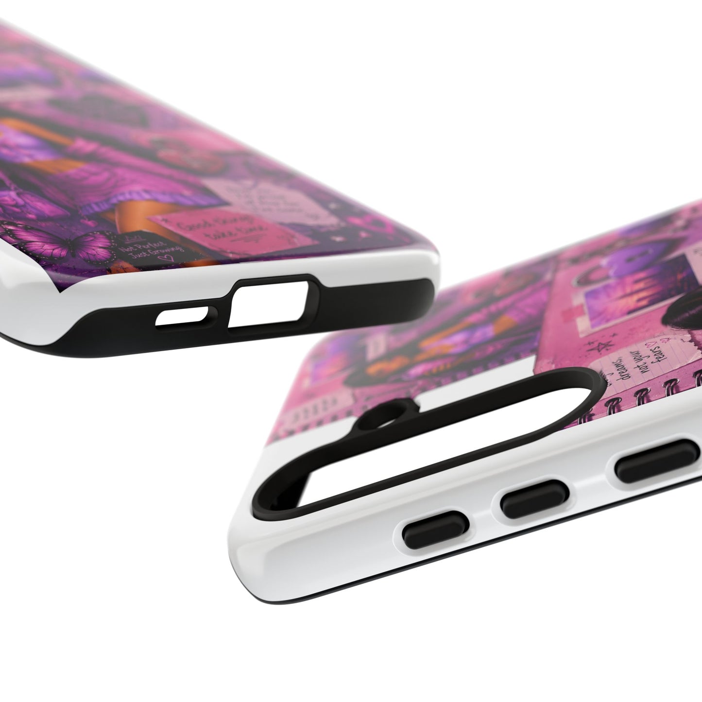 Purple Aesthetic Phone Case — Girl Collage 'Choose Yourself' Design