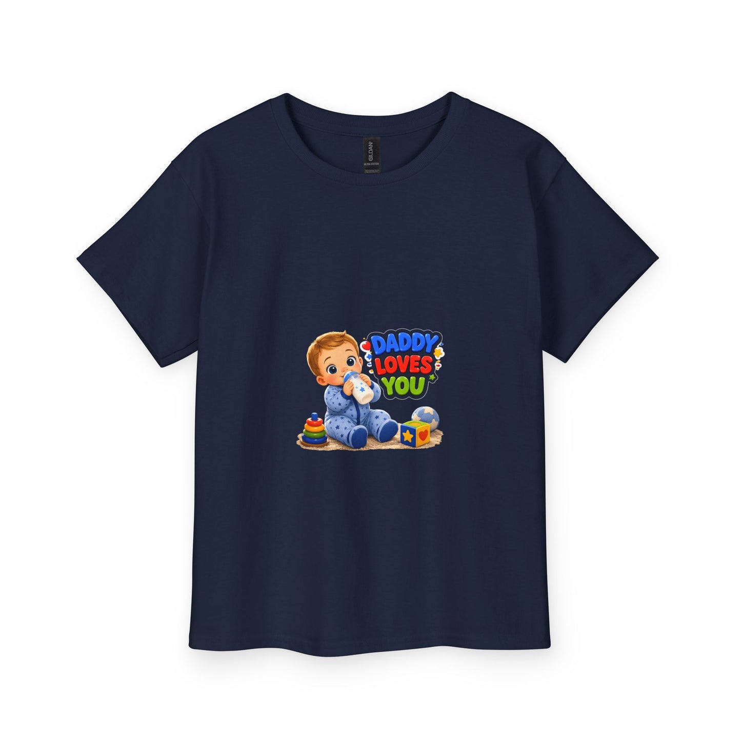 Youth Tee — Cute Baby 'Daddy Loves You' Graphic Shirt