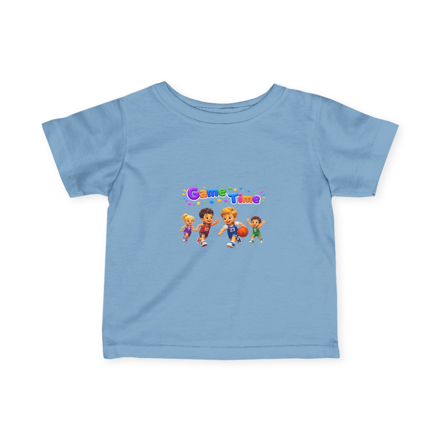 Infant Tee — "Game Time" Kids Sports Characters Graphic