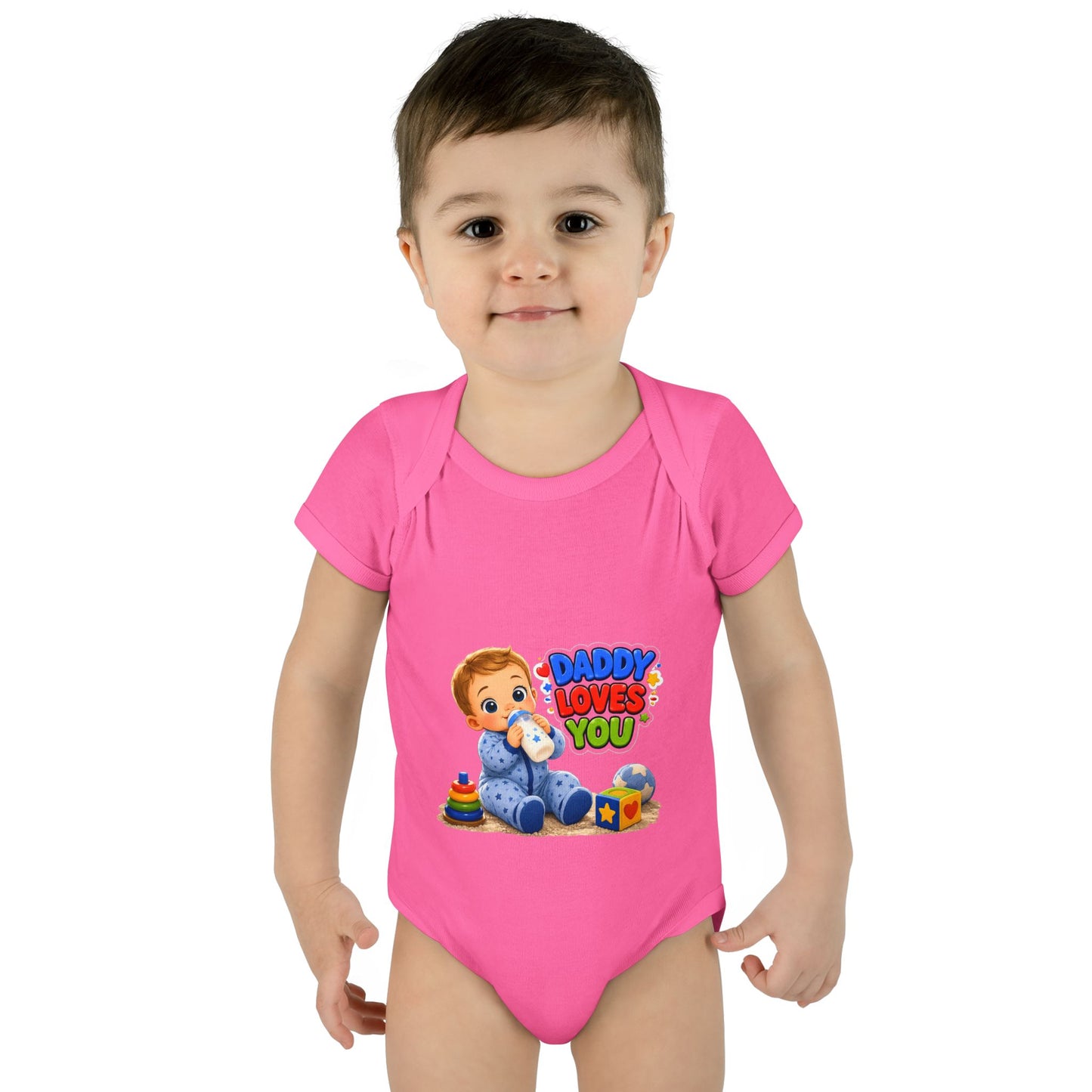 Infant Bodysuit — "Daddy Loves You" Cute Baby Graphic Onesie
