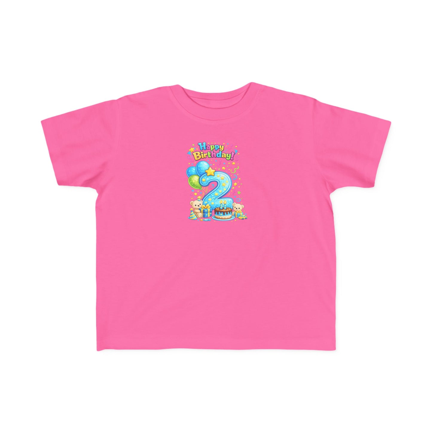 Toddler 2nd Birthday Tee — "Happy Birthday